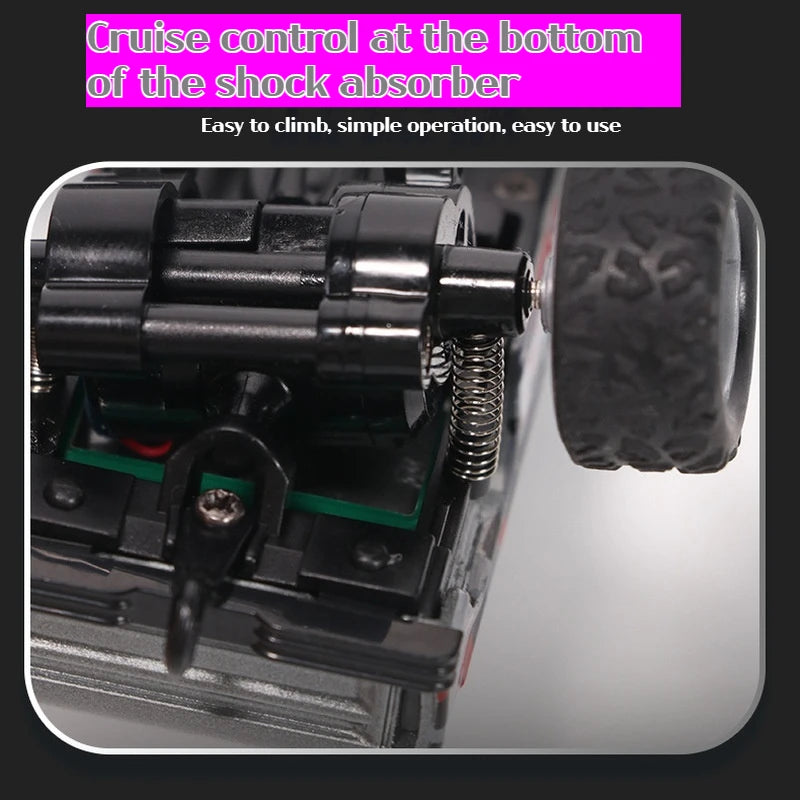 1:64 Speed Mini Off-Road Remote Control Car Alloy Cool Lighting Shock Absorption Children's Desktop Competition Toy Small Gift