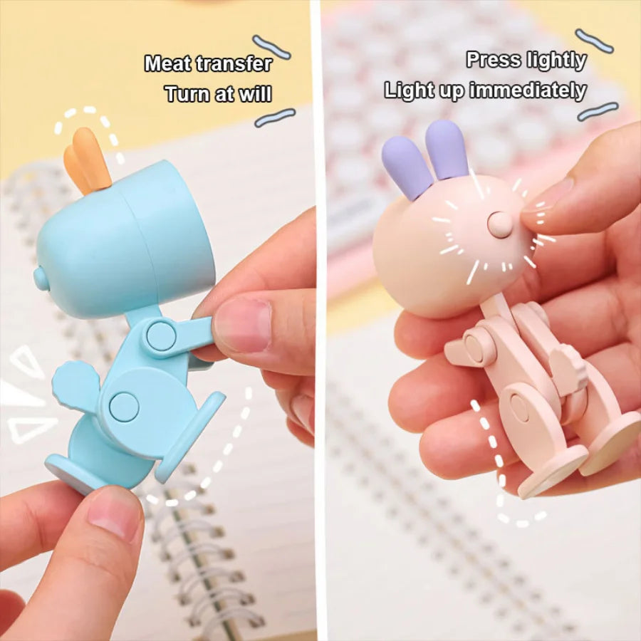 LED Night Light Mini Pet Cute Lamp Ins Student Gift Cartoon Pet Folding Table Lamp Kids Room Bedside Bedroom Living Room Decor