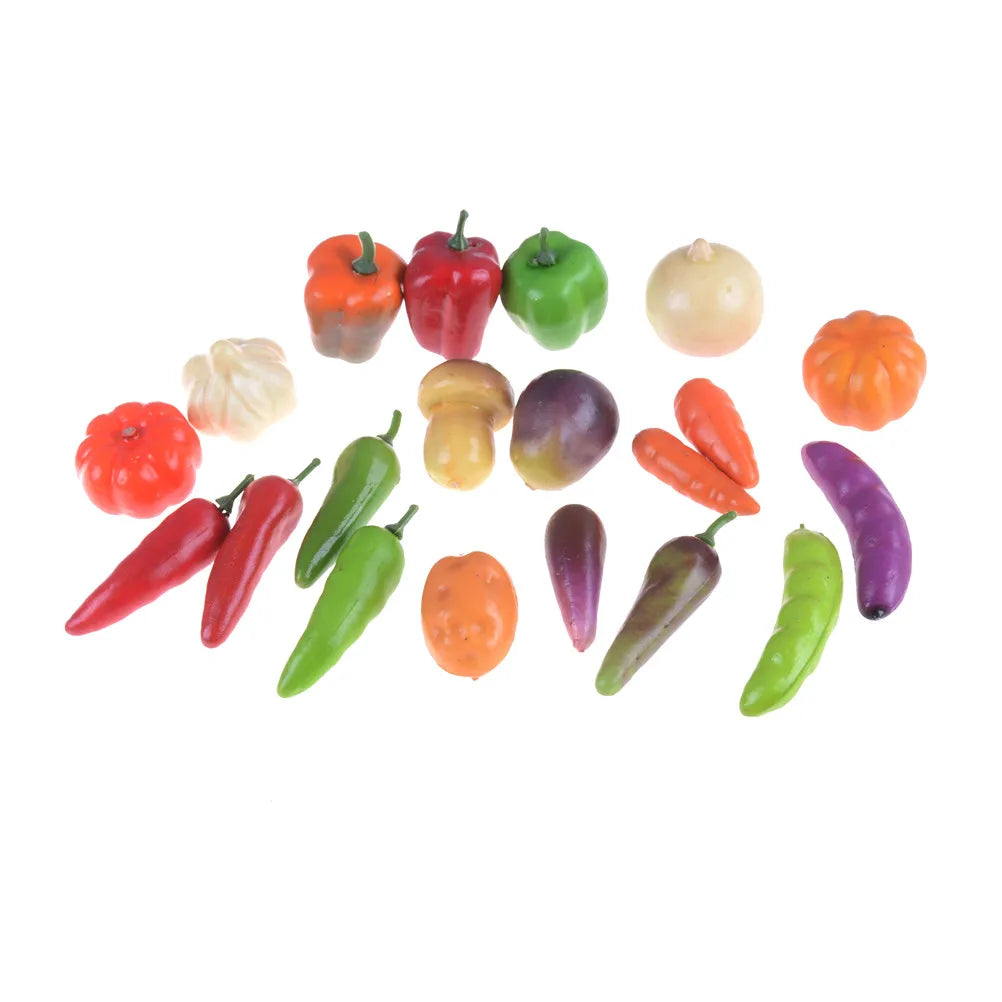 10PCS/lot Kids Vegetables Toy Pretand Play Fruit Toy Kid's Kitchen Miniature Food Game For Girls And Boys Kitchen Toys