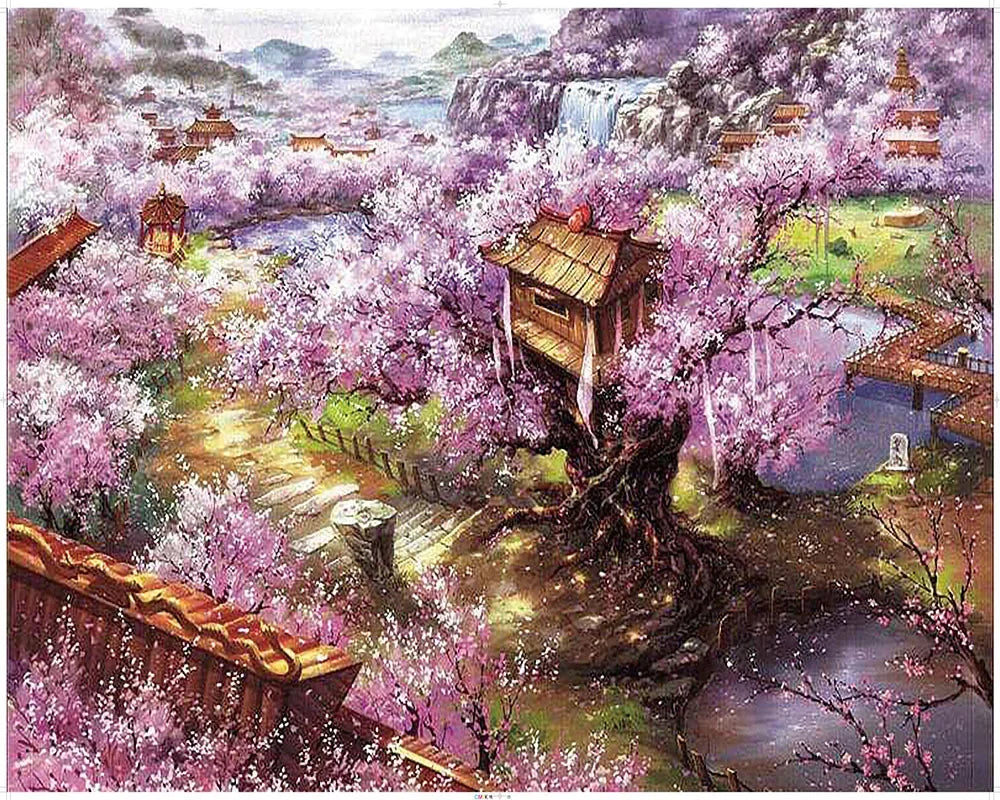 Adult Jigsaw Puzzle 1000 Pieces Puzzle Toys Landscape Animation Paper Puzzle Decorative Painting Exercise Brain Thinking