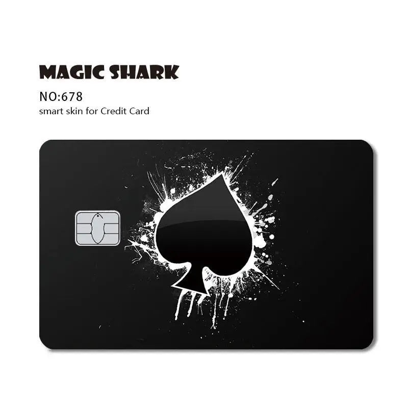 Magic Shark Anime Cartoon Game Save Money Pig Case Cover Film Skin Sticker for Small Chip Credit Card Bus Card
