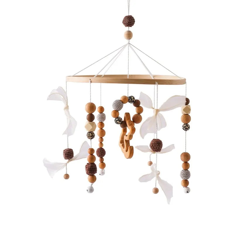 Baby Rattle Toy 0-12 Months Wooden Mobile On The Bed Newborn Music Box Bed Bell Hanging Toys Holder Bracket Infant Crib Boy Toys