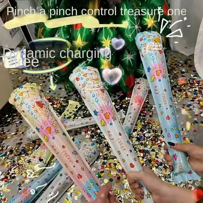 Chinese Surprise Handheld Fireworks Gun Automatic Inflatable Festival Atmosphere Birthday Party Small Salute Fireworks Stick Toy