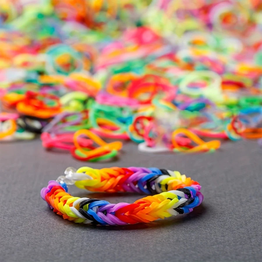 2400pcs Loom Bands Kit, Rubber Bands For Bracelet Making Kit DIY Art Craft Kit   &Boys Creativity Ideal Birthday Gifts