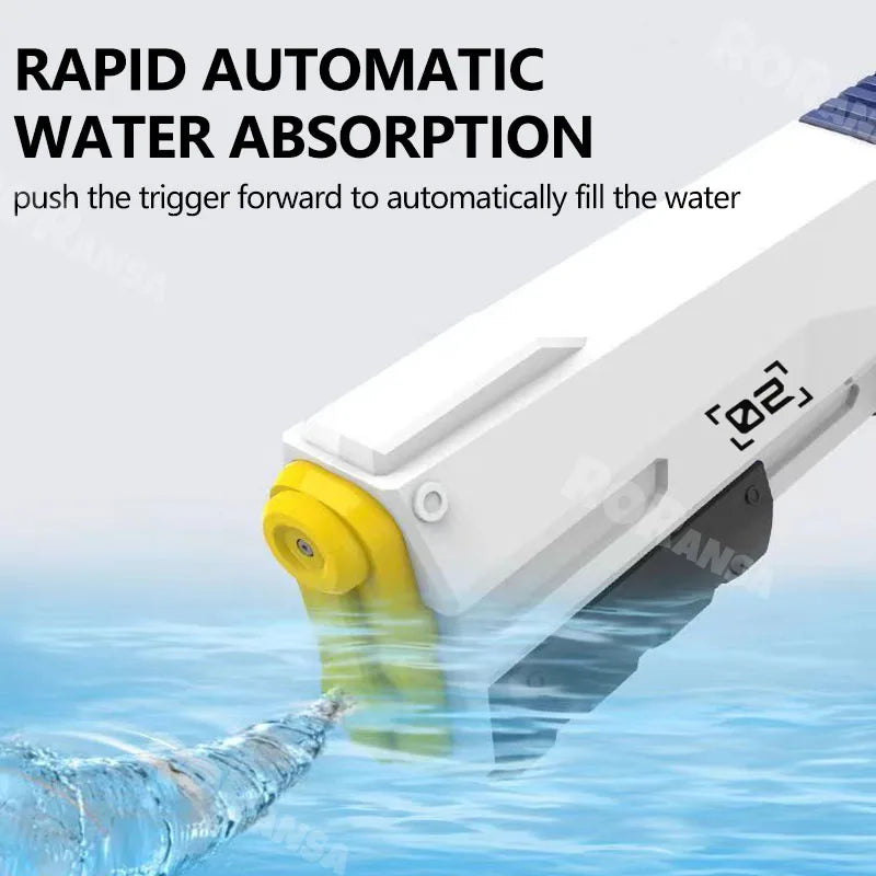 Electric Water Gun  for Adults Kids High-pressure Strong Energy Action Automatic Water Spray Beach Pool Outdoor Toys