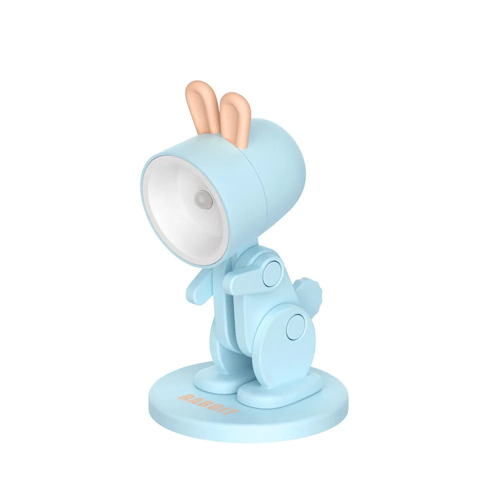 LED Night Light Mini Pet Cute Lamp Ins Student Gift Cartoon Pet Folding Table Lamp Kids Room Bedside Bedroom Living Room Decor