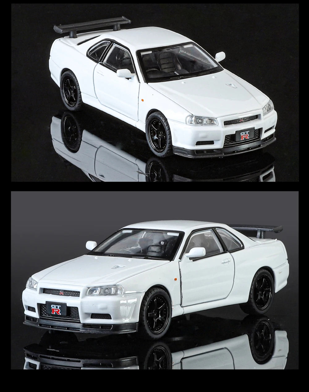 1:32 Nissan GTR R34 Skyline Supercar Alloy Metal Diecast Car Model Sound & Light Holiday Boyfriend Gift Collect Hobby Ornaments