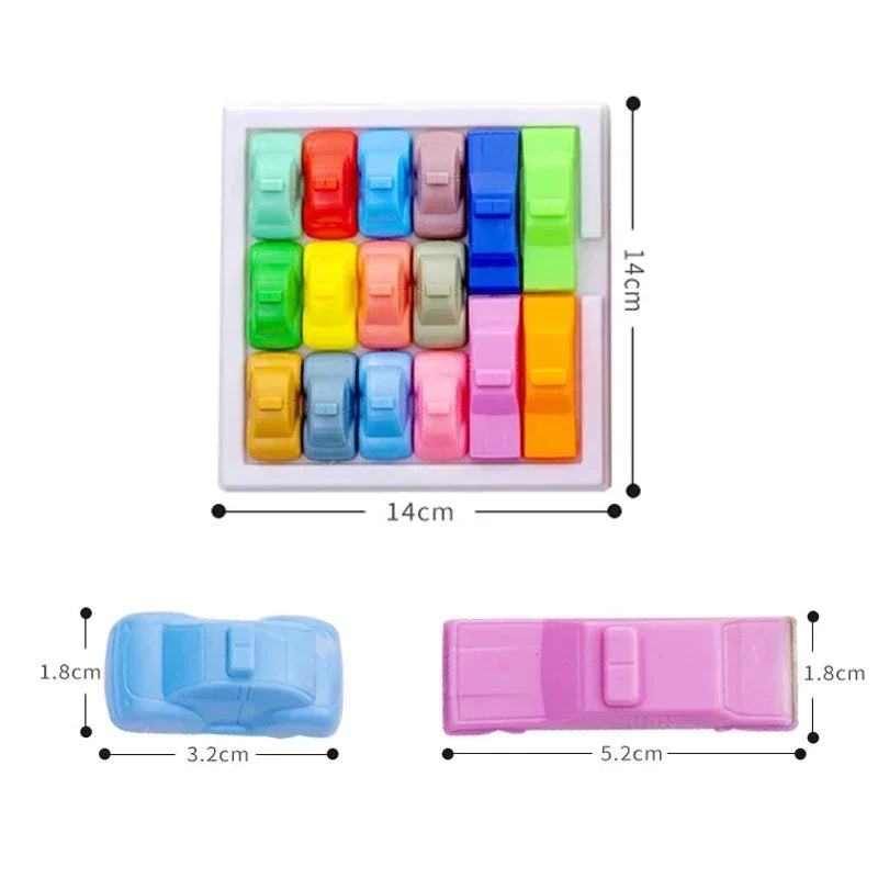 Puzzle traffic rush hour game, racing rush hour car Huarong Road logical reasoning desktop game, children's puzzle toys, childre