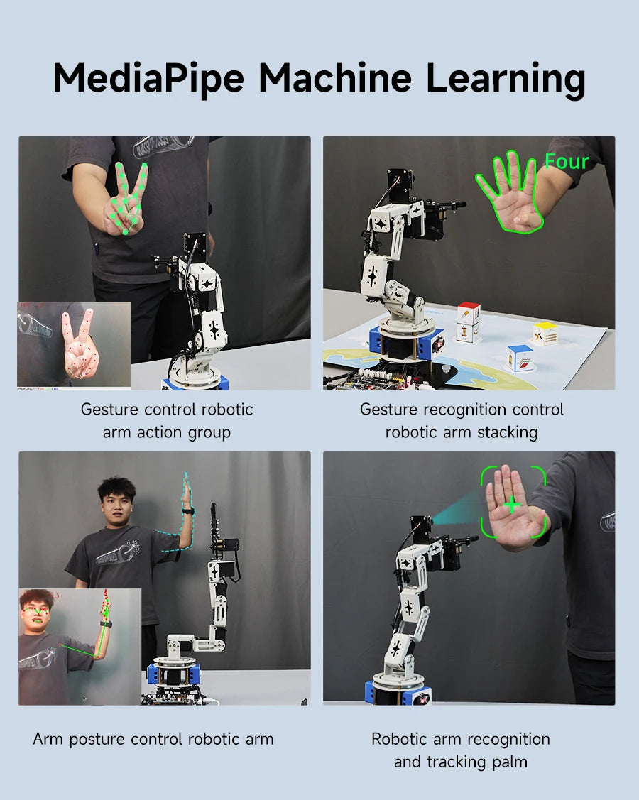 DOFBOT SE AI Vision Robotic Arm Virtual Machine Version 6DOF with ROS System Use Python Programming  For Windows Computer