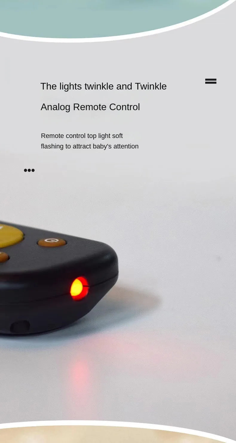 Infant Simulation TV Remote Control Toys with Music and Light Musical Baby Toy Sensory Remote Kid Baby Toys for 1 2 3 Year Old