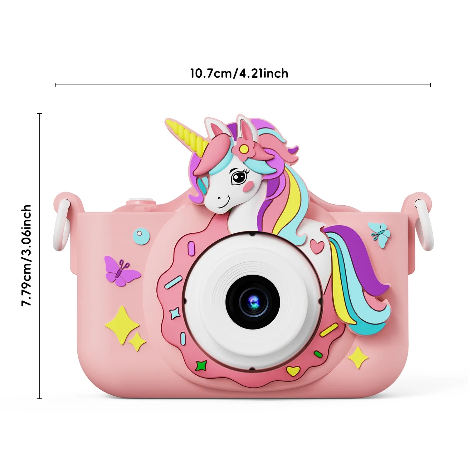 Children Camera with 32GB Card Toys for 3-12 Years Old Kids HD Digital Video Camera Protective Silicone Cover Birthday Gifts