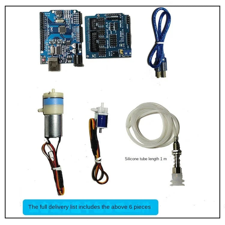 PWM Electronic Robotic Arm Air Pump 2/4pcs Suction Cup Support Servo MG996 For Arduino Control Board Programmable Robot DIY Kits