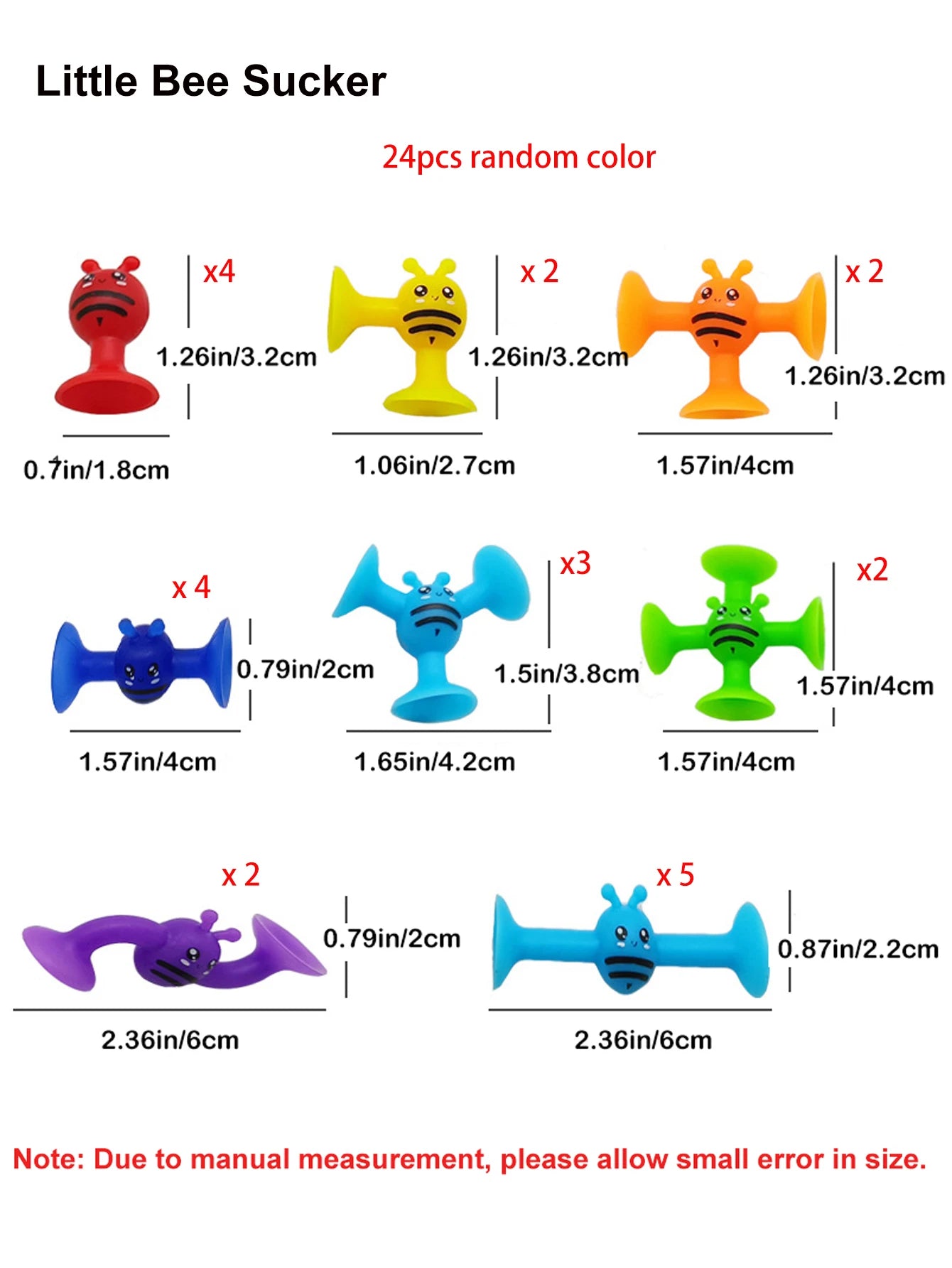 Small Bees Suction Cup Toys Set,Soft Building Blocks Pop Sucker,Parent-child Interactive Game, Window Bath Toys