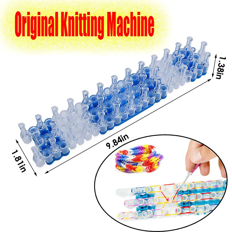 600 Elastic Different Colors Rubber Loom Bands Bracelet Children's Homemade Bracelets DIY for Loom Wrist Bracele for Women