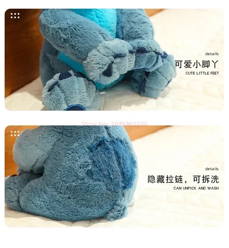 Stitch Disney Giant Size Lilo Plush Stuffed Doll Cartoon Kawaii Animal Couple Sleeping Pillow Softmaterial Toys Children Gifts