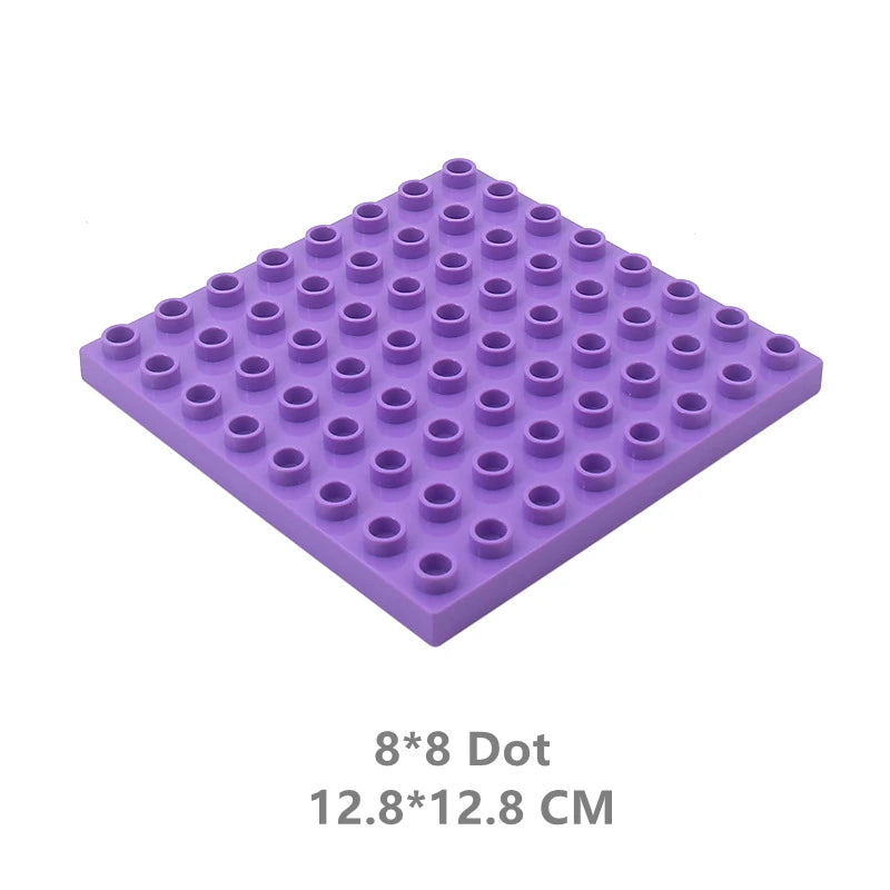 Big Size Building Blocks Double Sided Base Plate Compatible Large Bricks Plastic Educational Creative Toys for Children Kid Gift