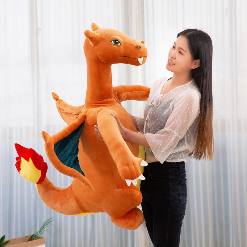 Pokemon Big Size Charizard Dragonite Anime Figures Doll Stuffed Animals Plush Toy Kawaii Room Decoration Toy Kids Christmas Gift