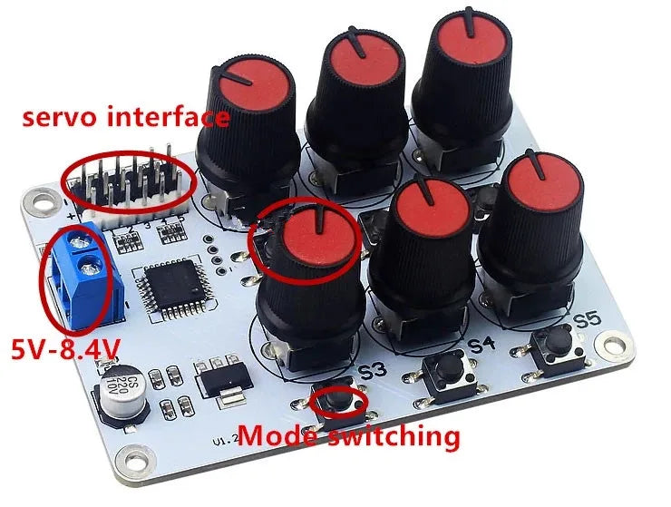 5 Dof Robot Hand with Five Fingers Servo Control Left Right Bionic Palm Assembled Gripper for Arduino/ESP32 Programmable Robot