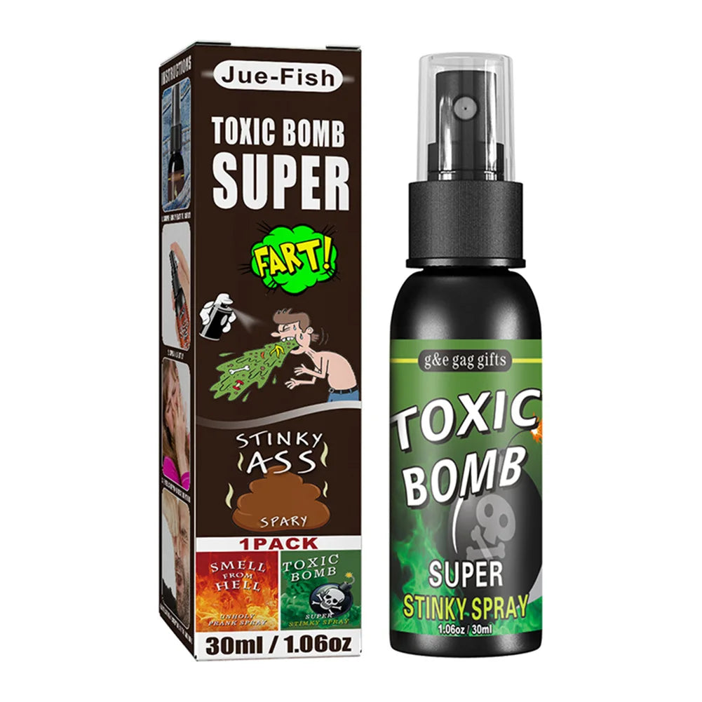 30ml Fart Gag Spray Prank Joke Plastic Spoof Odor Spray Party Supplies Terrible Stinky Fart Spray Non Toxic Halloween Funny Toys