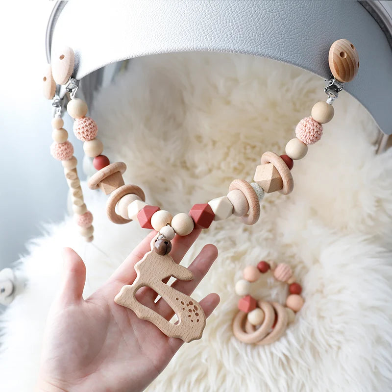 Baby Toy Pram Clip Pacifier Clip Chain Mobile Pram Personalize Name Rattle Stroller Toys Bed Bell Stroller Chain Baby Toy Clip