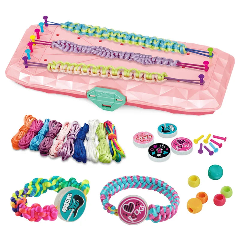 Bracelet Making Kit Children Friendship Diy Braiding Bracelet Jewelry Arts Crafts Toys Party Favors for Girls Creative Kids Gift