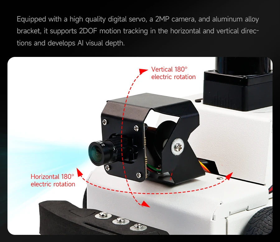 Raspberry Pi 5 Car ROS2 Educational Robot Kit with MS200 TOF Lidar Support SLAM Mapping Navigation AI Visual Recognition Python3