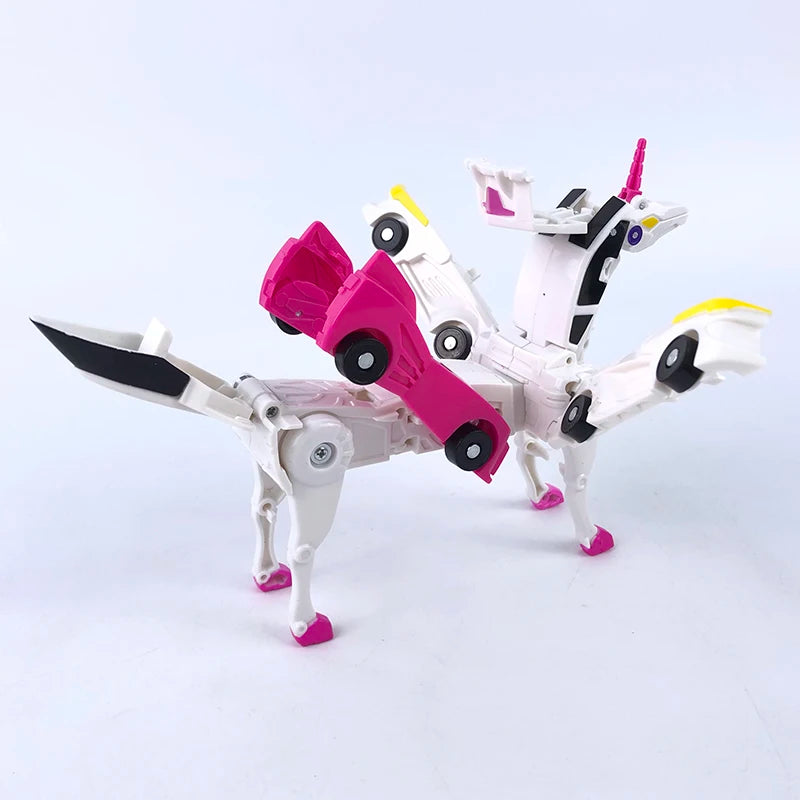 Tianyi Magic Pegasus Unicorn Magnetic Absorption Collision Deformation Car Robot Children Boys and Girls Toy Gift