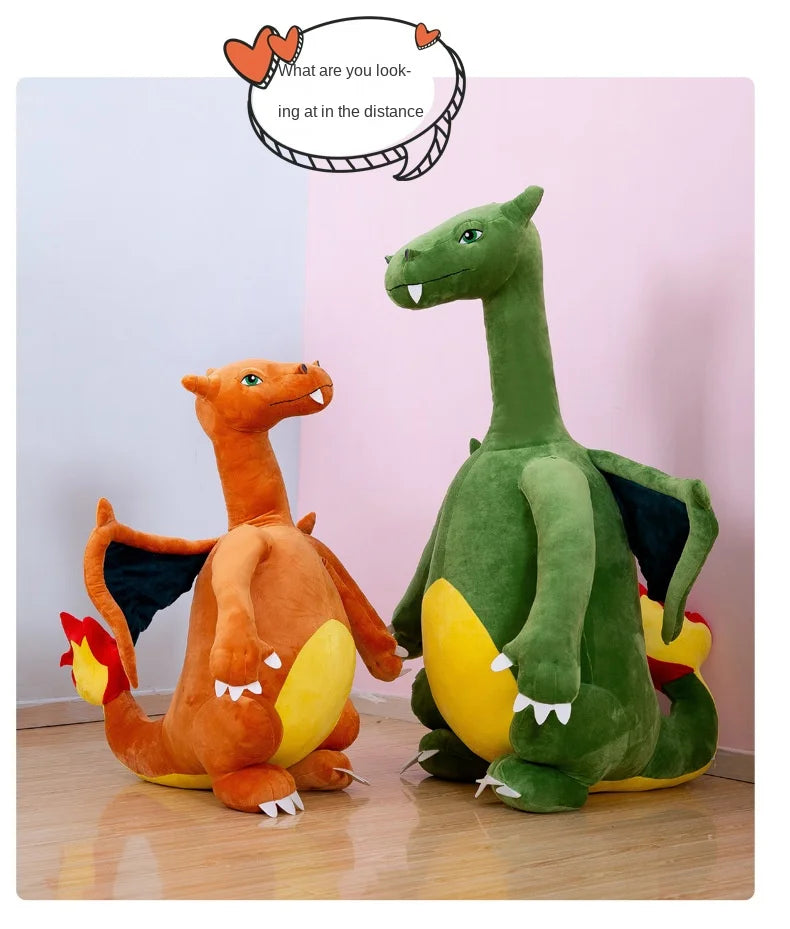 Pokemon Big Size Charizard Dragonite Anime Figures Doll Stuffed Animals Plush Toy Kawaii Room Decoration Toy Kids Christmas Gift