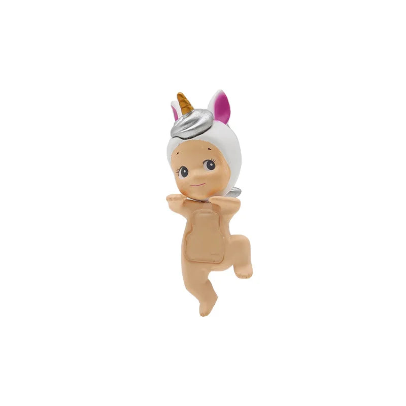 12pcs Sonny Angel Figure Toys 3inch Doll Model Desktop Car Ornament Lying Down Angel Toy Home Decoration Kids Birthday Gifts