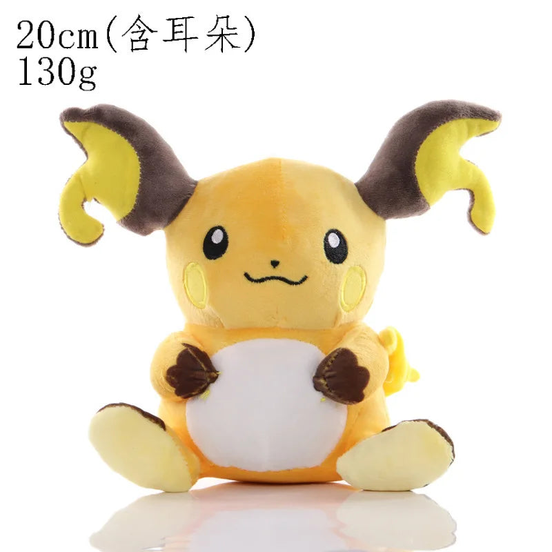 Pokemon plushies Pikachu Evolution Raichu Plush Toy Stuffed Doll Kawaii Christmas Decor Xmas Gifts For Kids Children Present