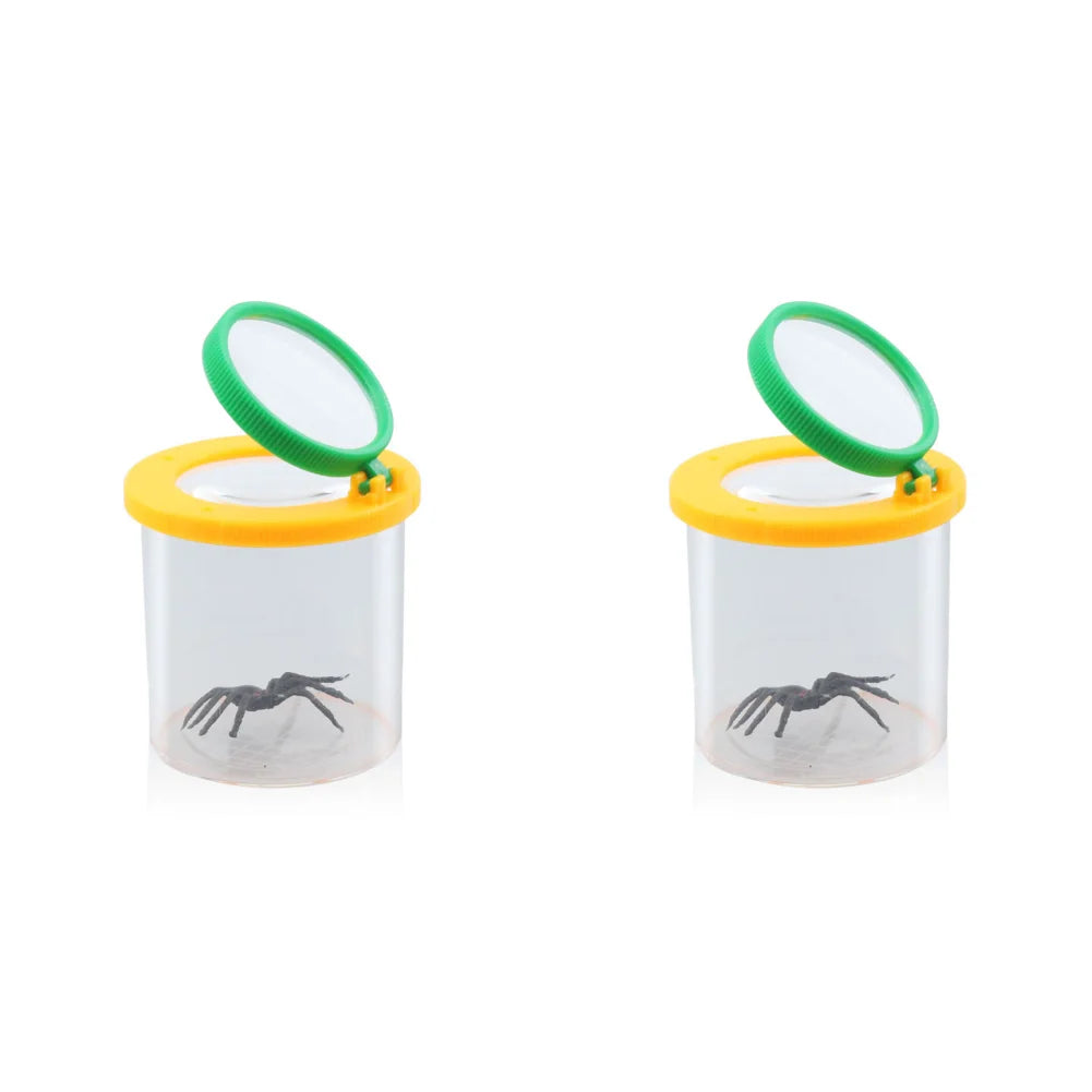 Home Magnifying Glass Children Crawler Spider Insect Observation Box 3X 6X Magnifier Insect Box for Science Nature Exploration