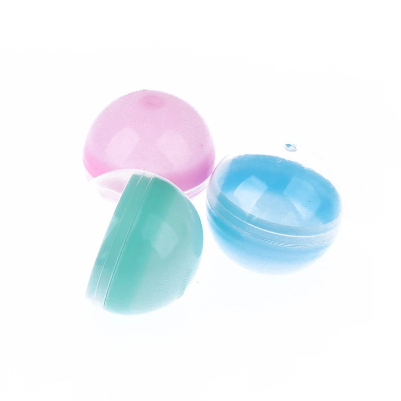 10Pcs 45mm Plastic PP Toy Capsules Half Transparent Colorful Round Surprise Ball Easy Open Lock Amusement for Vending Machine