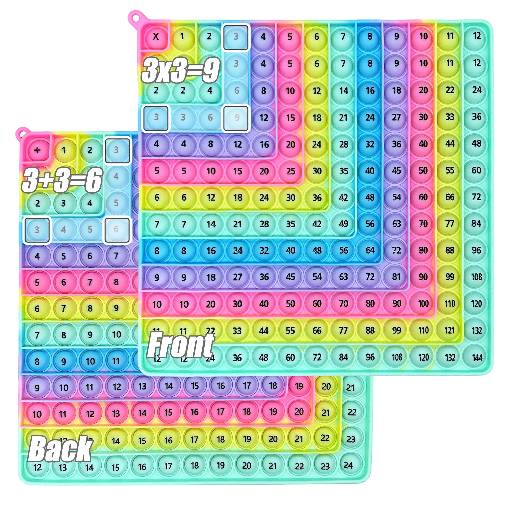 1-12 Multiplication Addition Fidget Math Learning Toys, Mathematics Times Chart Push Bubble Board Games, Gifts for Class Kids