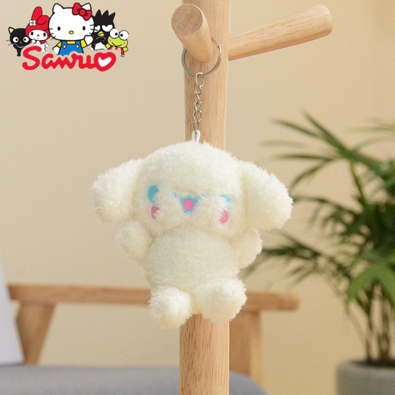 Sanrio Cinnamobol Doll Keychain Japanese Puppy Pendant Toy Bunny Cartoon Animal Hanging Kawaii Backpack Decoration Birthday Gift