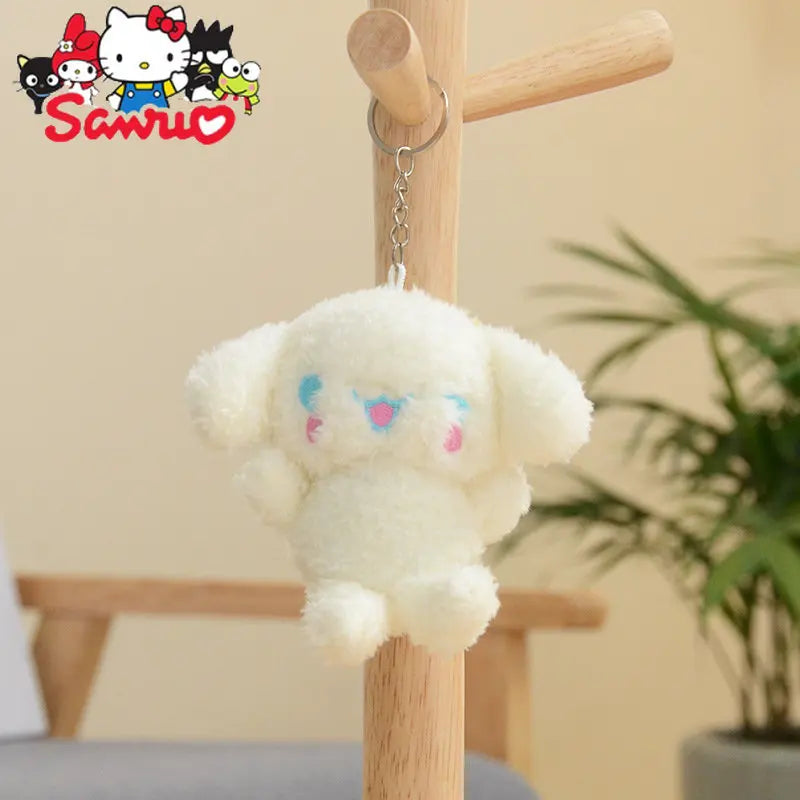 Sanrio Cinnamobol Doll Keychain Japanese Puppy Pendant Toy Bunny Cartoon Animal Hanging Kawaii Backpack Decoration Birthday Gift