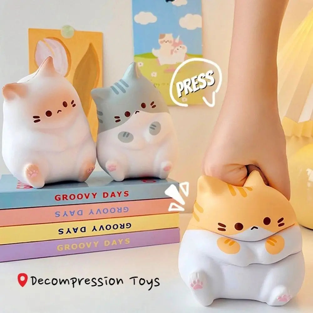 Fashion Cartoon Cat Squeeze Toys Plushie Slow Rebound Decompression Doll Cute Stress Release Release Anxiety Toy