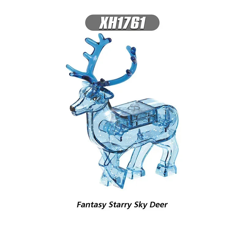 Hot Christmas Building Block Gift Animals Deer Elk Reindeer Figures Brick Xmas Tree Educational Toy Gift for Boy Kid Block Model