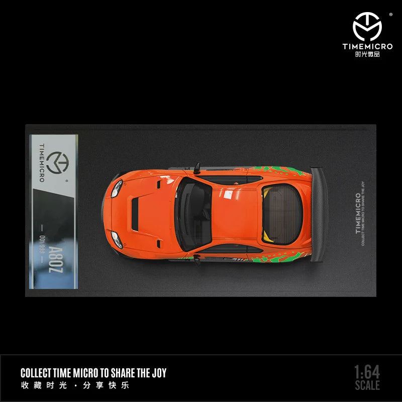 Time Micro 1:64 A80Z Fast and Furious Alloy Diecast Model Car,Alloy Car Model For Collection & Display& Gift