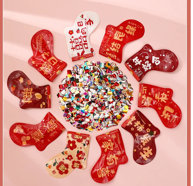 Chinese Surprise Handheld Fireworks Gun Automatic Inflatable Festival Atmosphere Birthday Party Small Salute Fireworks Stick Toy
