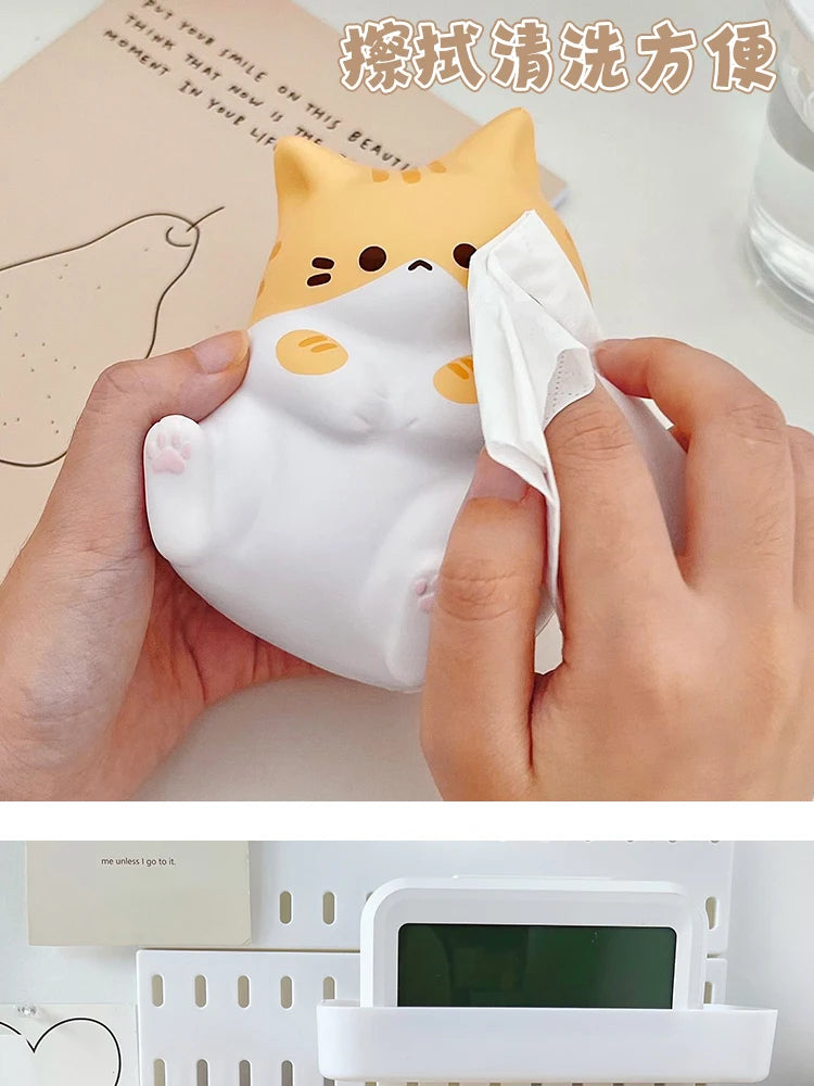 Kawaii Cat Stress Relief Squishy Toy PU Slow Rising  Squeeze Antistress Ball Cartoon Table Ornaments Birthday Gift For Girls