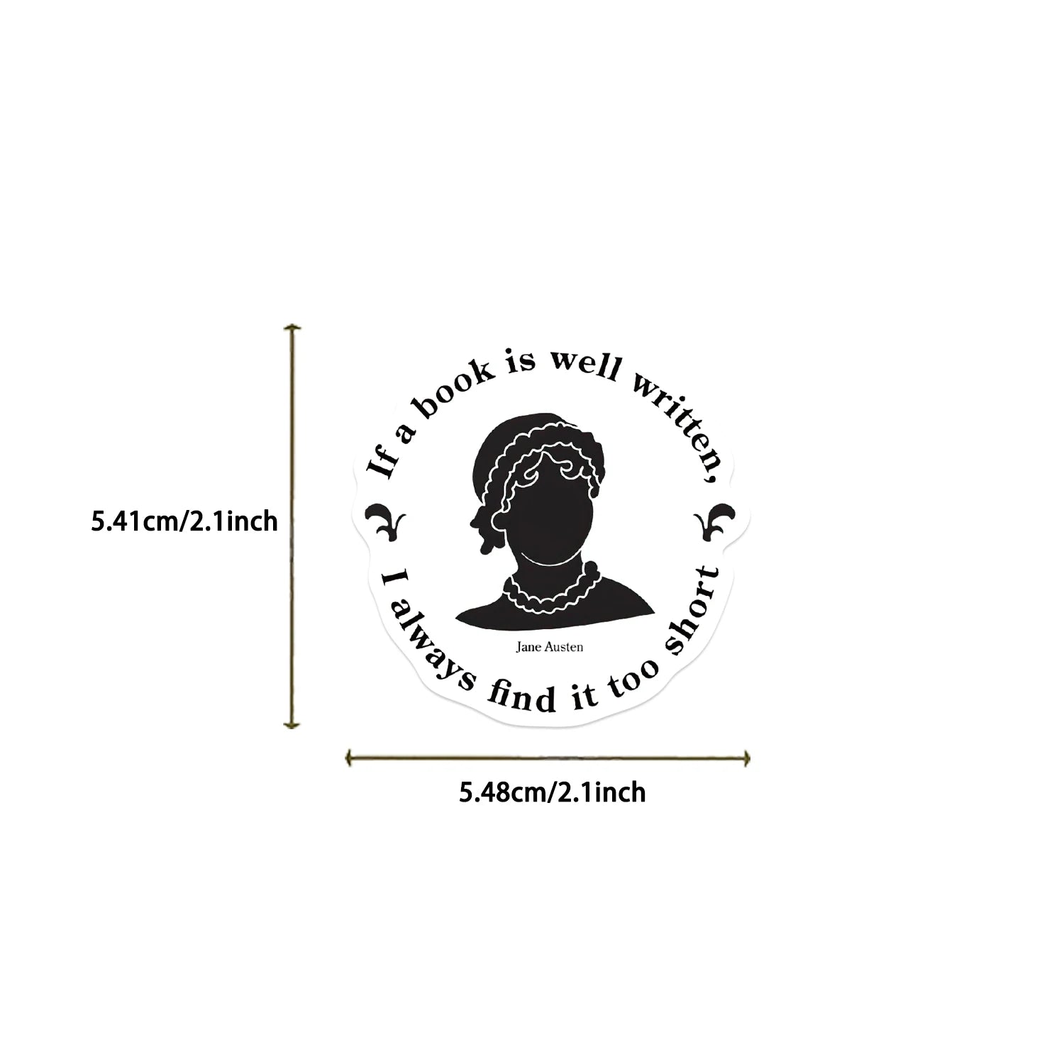 50PCS Jane Austen Scrapbook Stickers DIY Diary Laptop Luggage Skateboard Graffiti Decal Fun Stylish Classic Toys