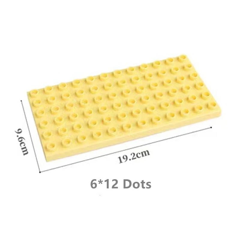 Big Size Building Blocks Double Sided Base Plate Compatible Large Bricks Plastic Educational Creative Toys for Children Kid Gift