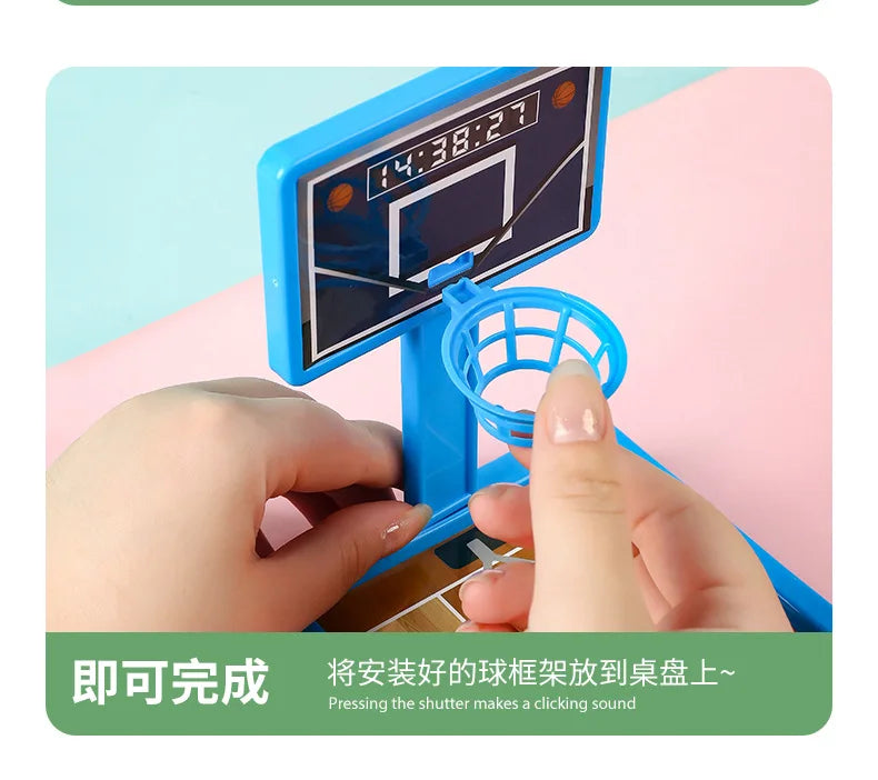 Mini Basketball Shooting Sports Games Children Play Sets Hoop 3-Ball Interactive Kids Board Game Desktop Ball For Children Toy