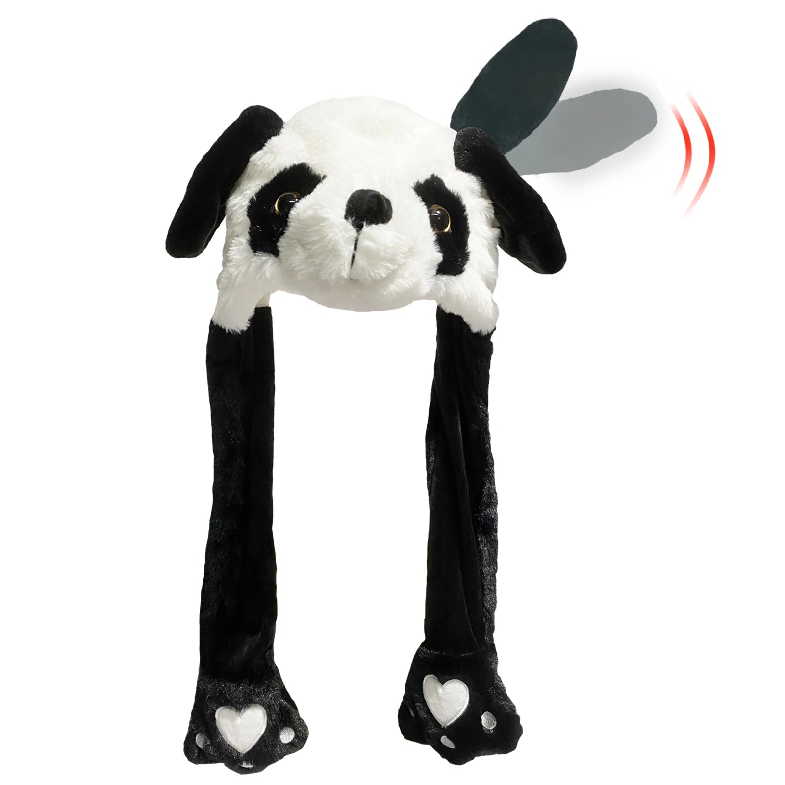 Dinosaur Ear Move Hat Animal Plush Bunny Ears Moving Jumping Up Dress Up Cosplay Party for Kids Adult Halloween Christmas Gift
