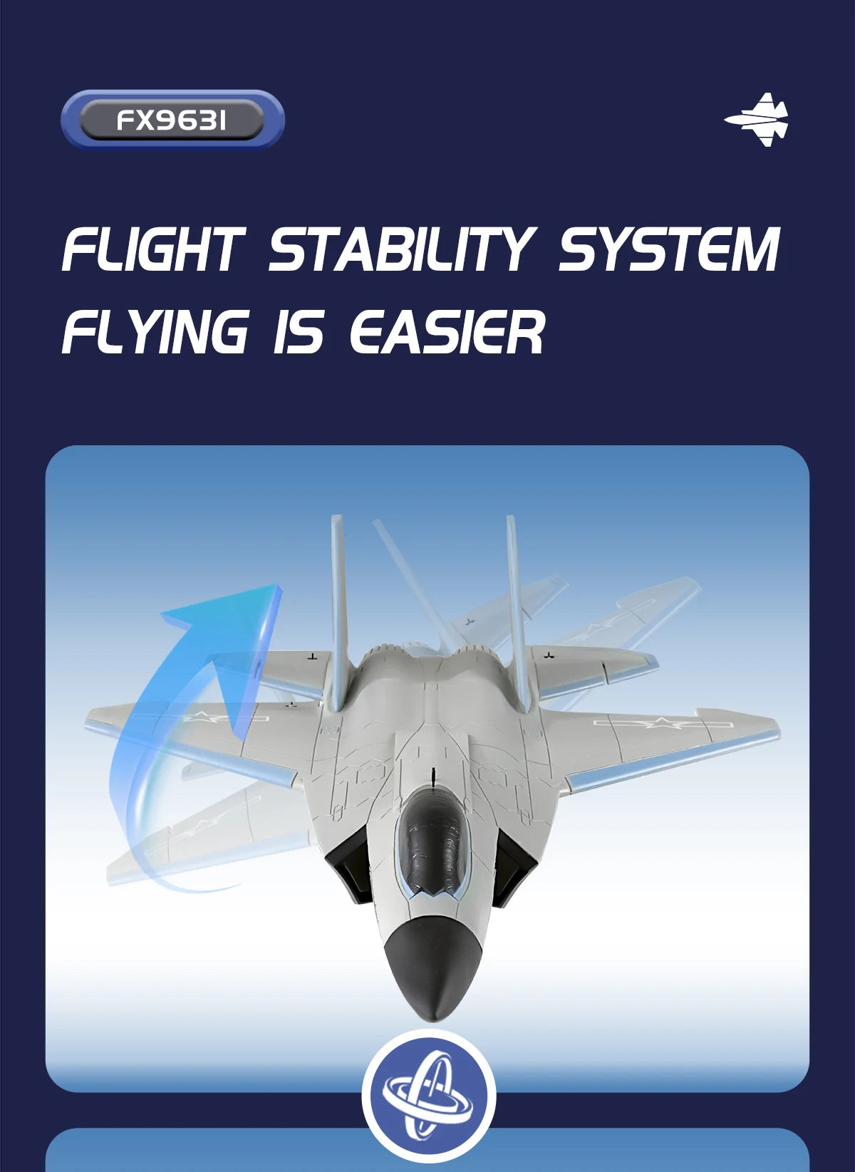 4 Channels FX9631 Big Size RC Plane J-35 Fighter Jet Fixed-Wing Airplane Remote Control Aircraft EPP Foam Glider Toys Kids Gifts