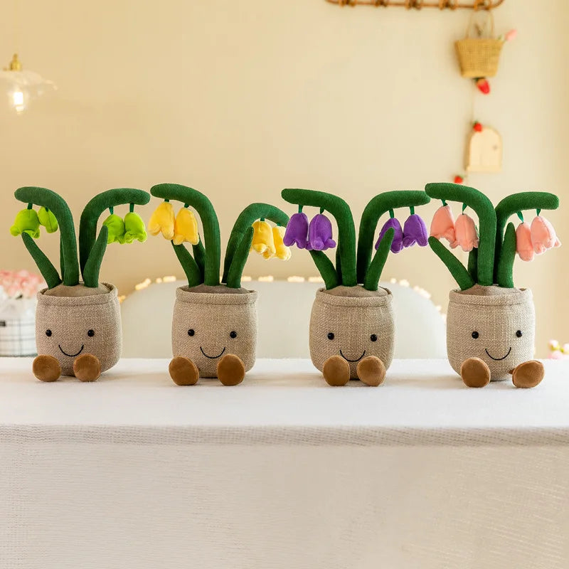 Kawaii Stuffed Plush Plants Lifelike Potted Plant Plush Doll Succulent Pine Tree Cake Bamboo Cactus Pillow Cushion Toy Decor