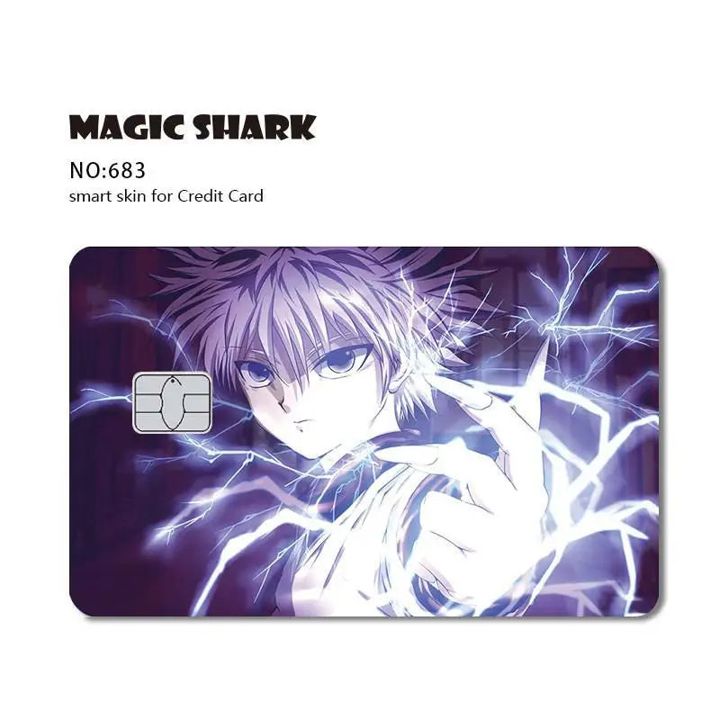 Magic Shark Anime Cartoon Game Save Money Pig Case Cover Film Skin Sticker for Small Chip Credit Card Bus Card
