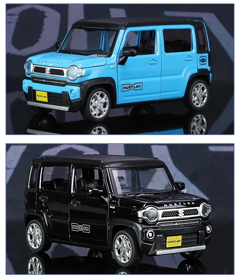 1:22 SUZUKI HUSTLER SUV Alloy Car Model Diecasts Metal Toy Off-Road Vehicles Car Model Simulation Sound and Light Childrens Gift