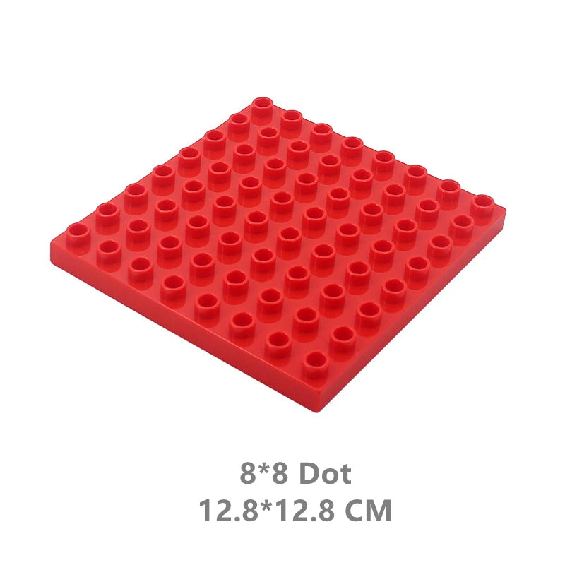 Big Size Building Blocks Double Sided Base Plate Compatible Large Bricks Plastic Educational Creative Toys for Children Kid Gift