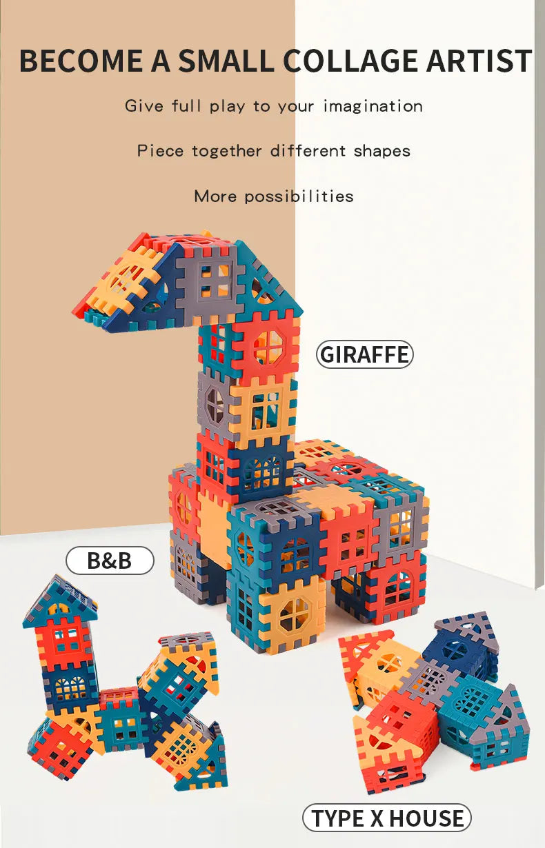 Morandi House Vuilding Blocks Children Build Houses With Plastic Block Toys
